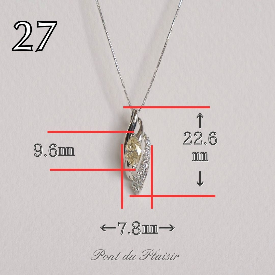 ㉗Pt製ダイアモンドペンダント