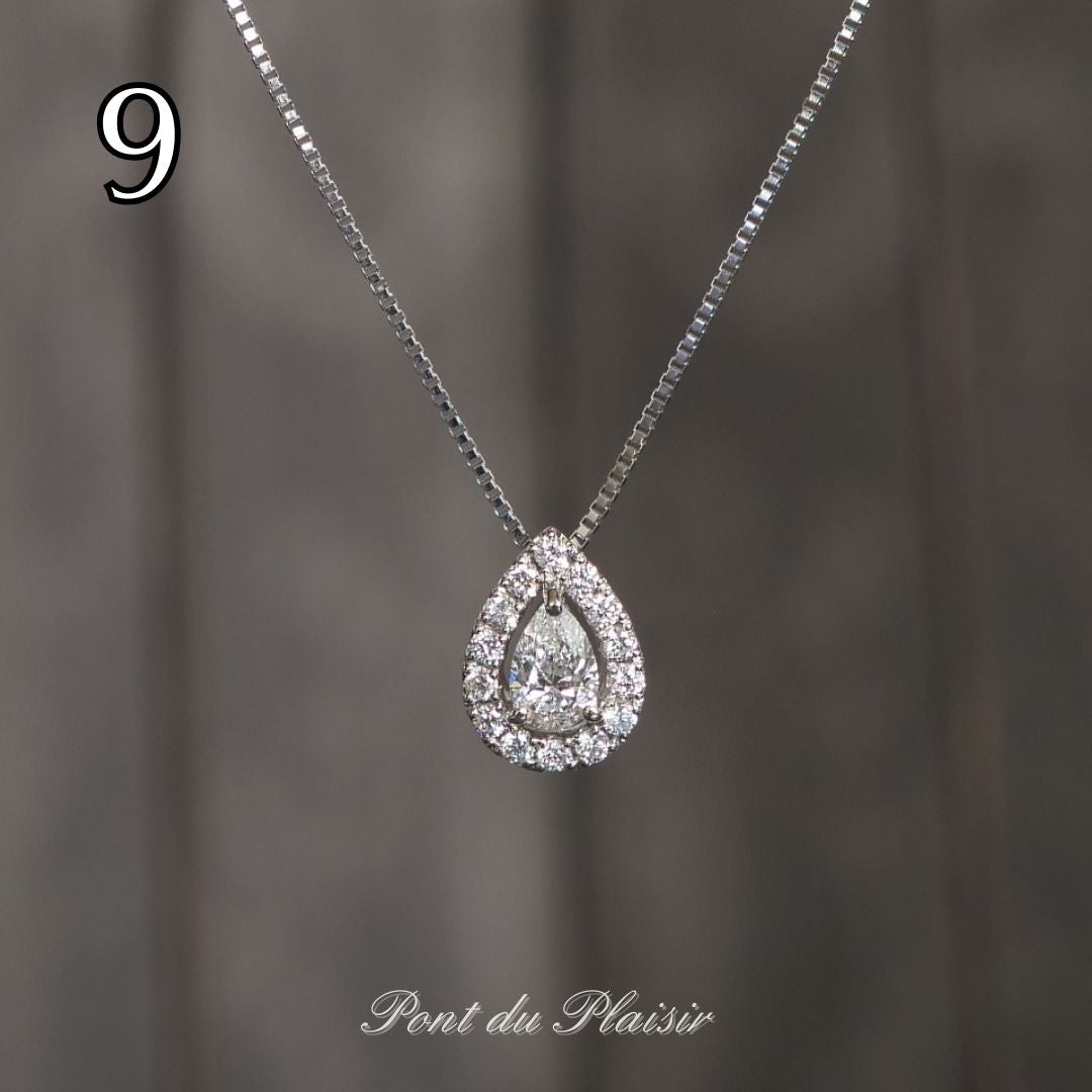 ⑨Pt製ダイアモンドペンダント