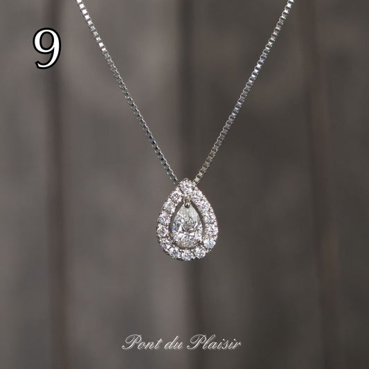 ⑨Pt製ダイアモンドペンダント