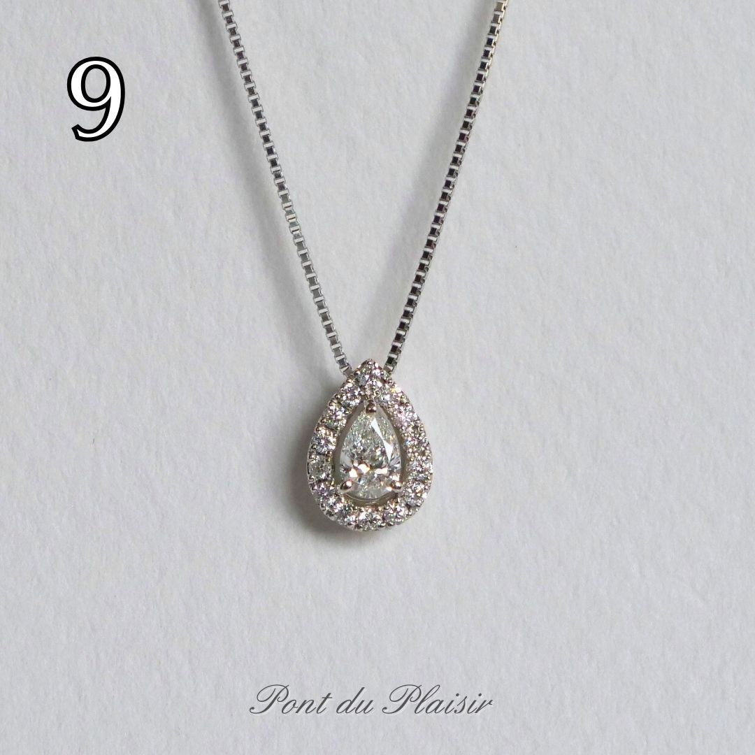 ⑨Pt製ダイアモンドペンダント