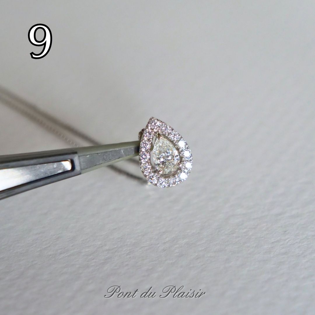 ⑨Pt製ダイアモンドペンダント