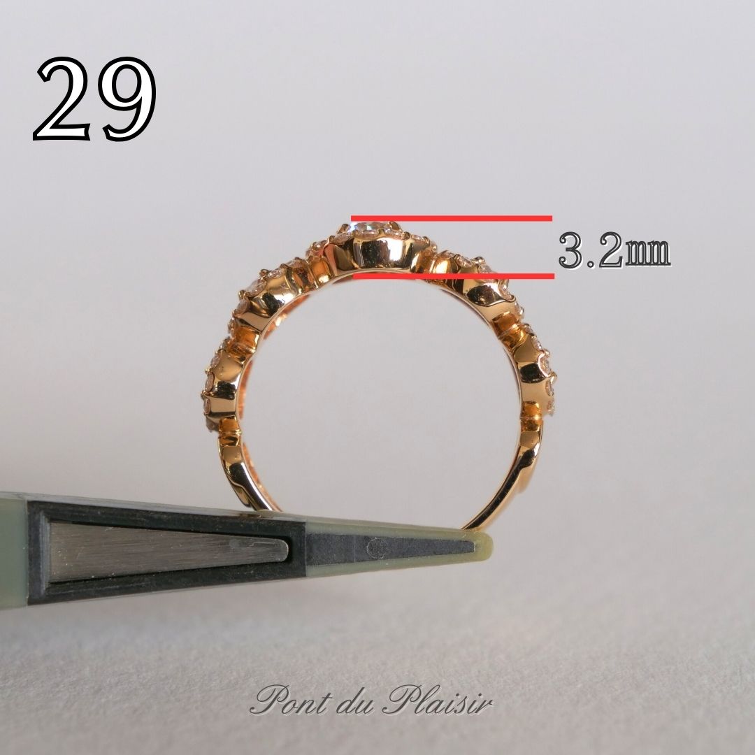 ㉙K18PG製ダイアモンド指輪#12