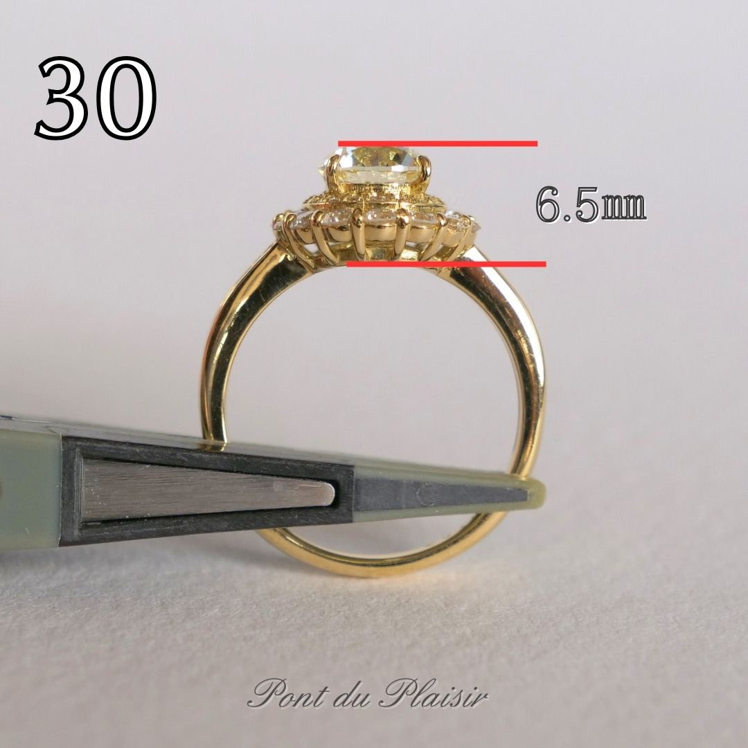 ㉚K18YG製ダイアモンド指輪＃12