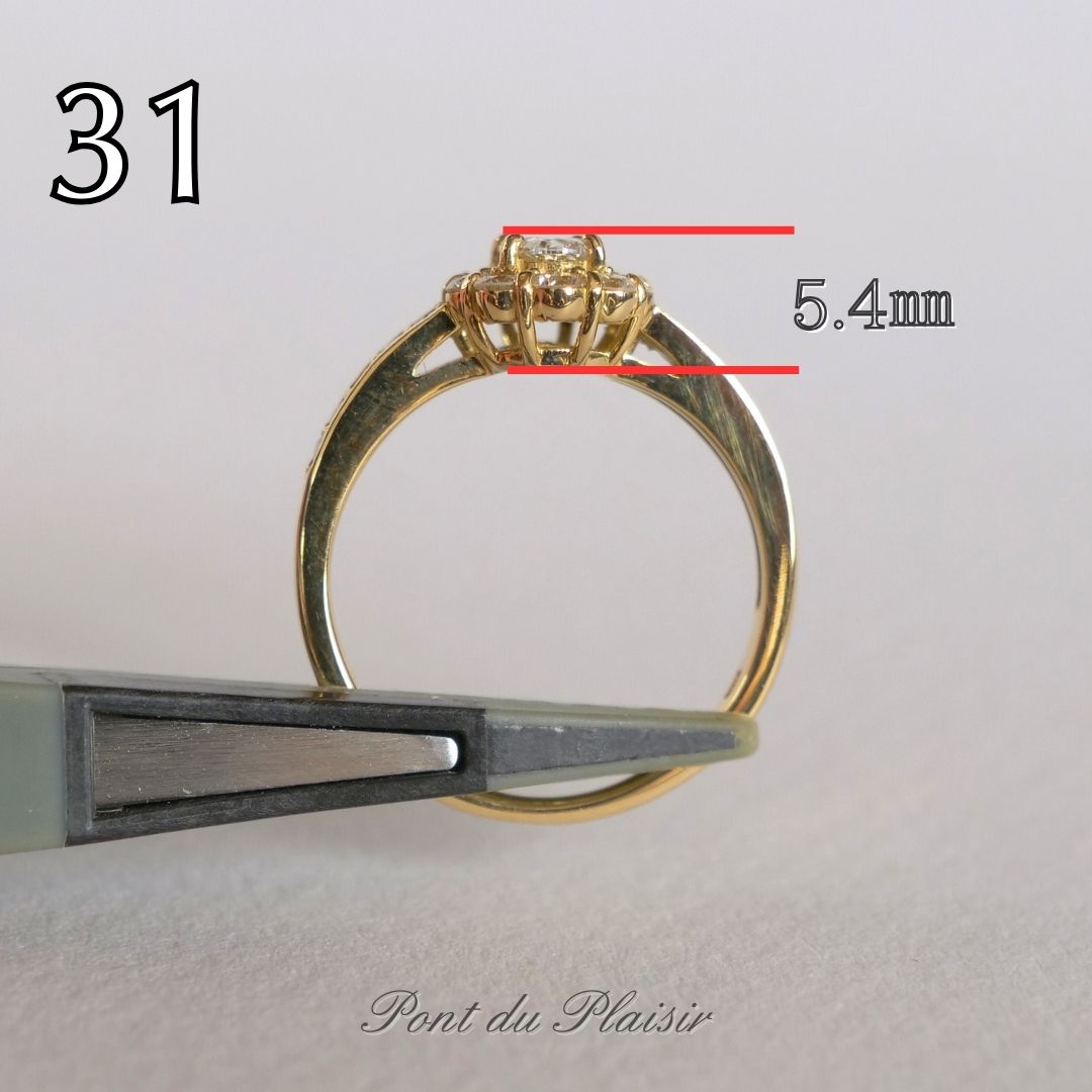 ㉛K18YG製ダイアモンド指輪#12