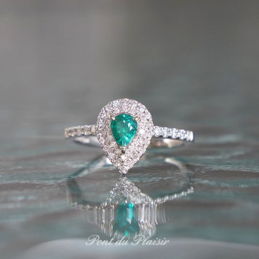 Pt950製エメラルド指輪#13