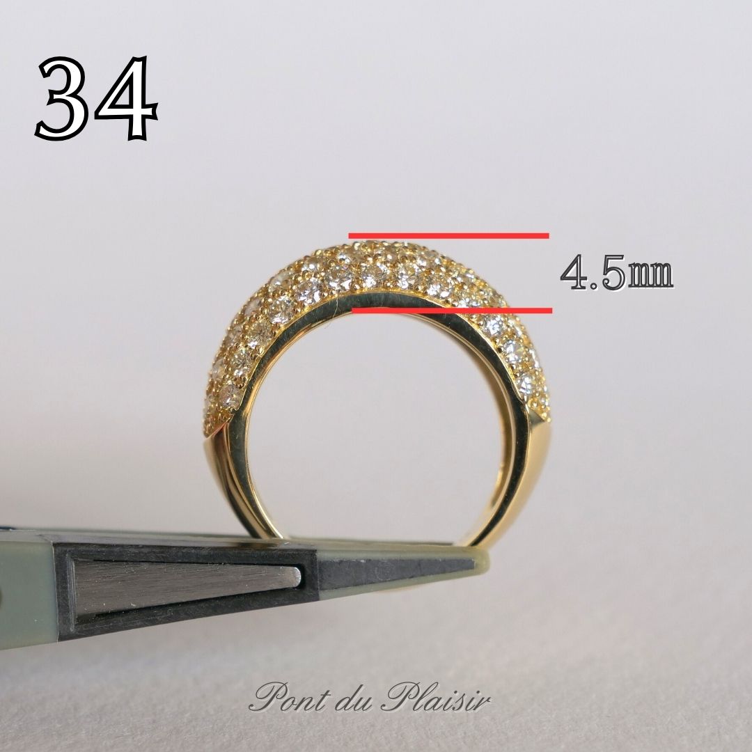 ㉞K18YG製ダイアモンド指輪#12