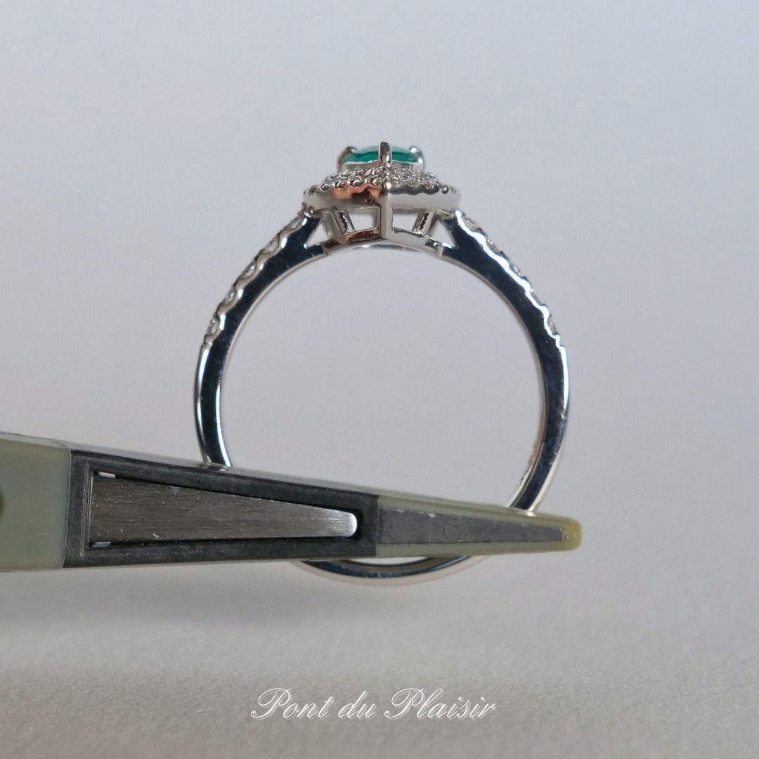 Pt950製エメラルド指輪#13