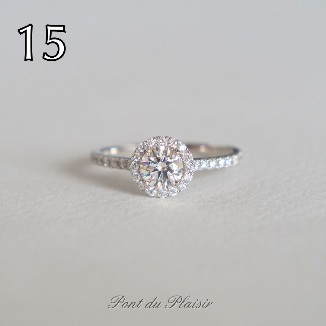 ⑮Pt950製ダイアモンド指輪