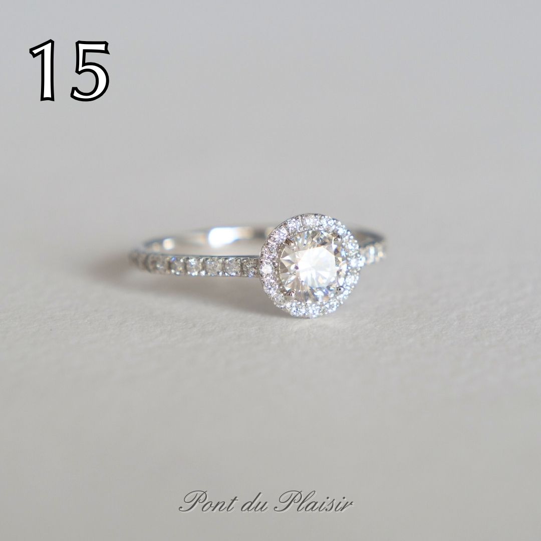 ⑮Pt950製ダイアモンド指輪