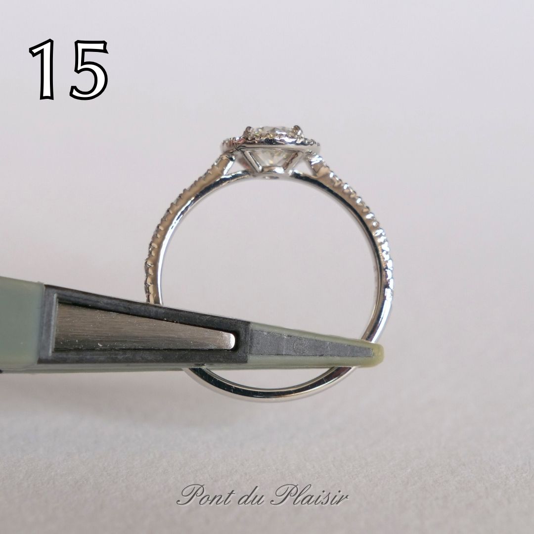 ⑮Pt950製ダイアモンド指輪