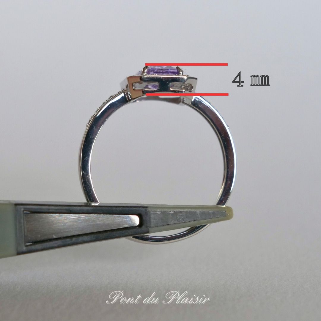 Pt950製ファンシーカラーサファイア指輪#14