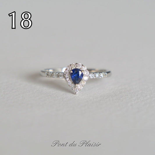 ⑱Pt950製ロイヤルブルーサファイア指輪