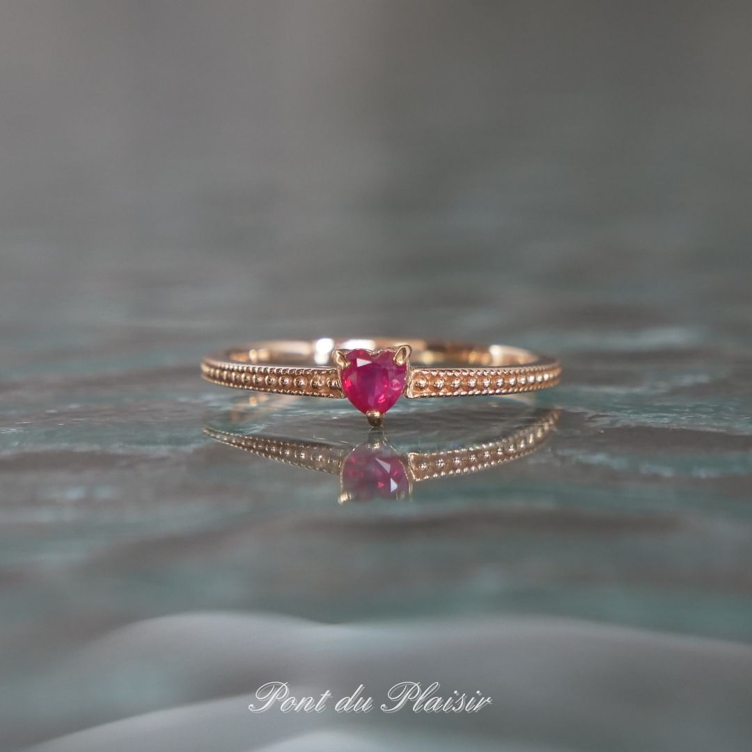 K18PG製ルビー指輪（非加熱/ピジョンブラッド）#12