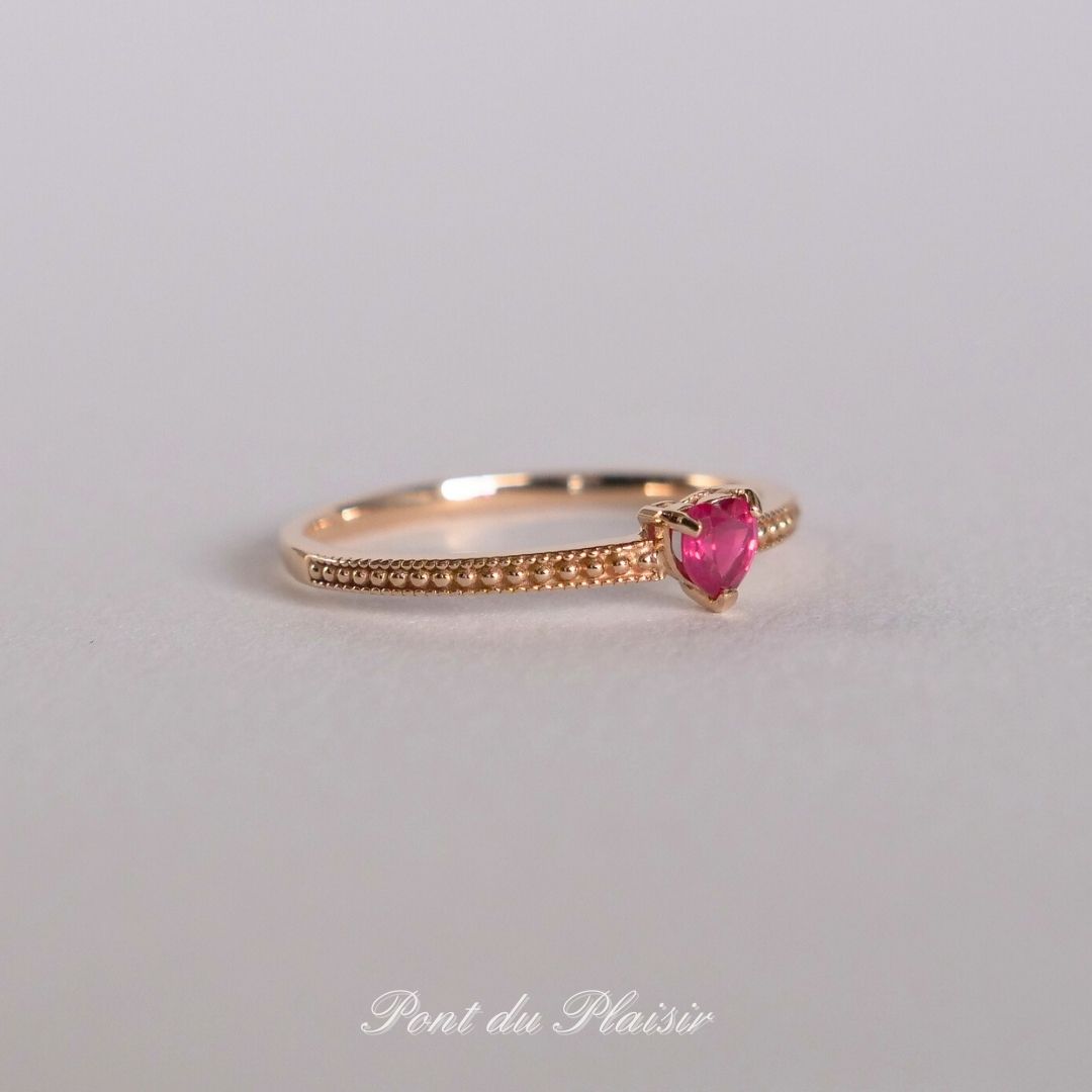 K18PG製ルビー指輪（非加熱/ピジョンブラッド）#12