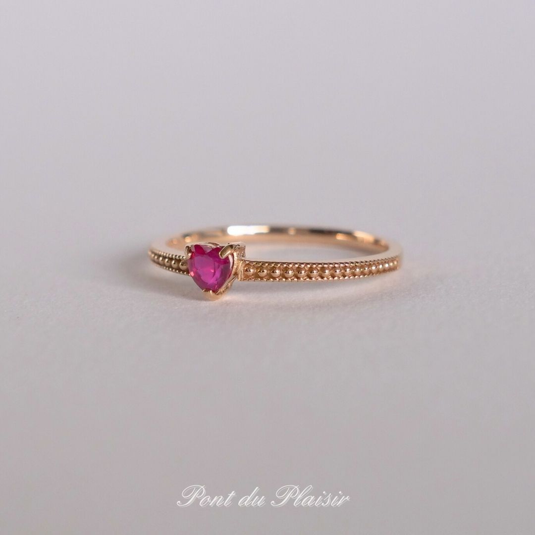 K18PG製ルビー指輪（非加熱/ピジョンブラッド）#12