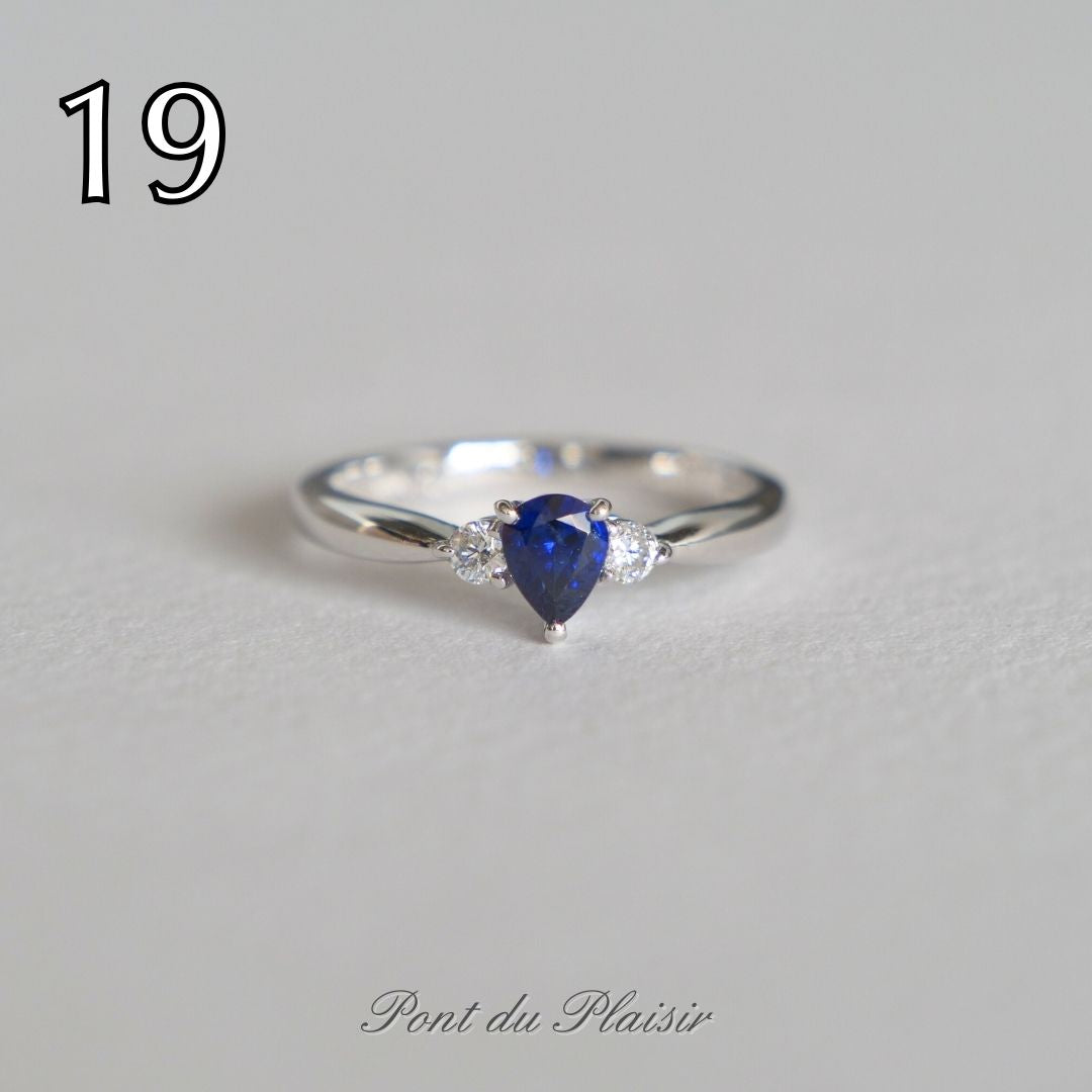 ⑲Pt950製ロイヤルブルーサファイア指輪#12