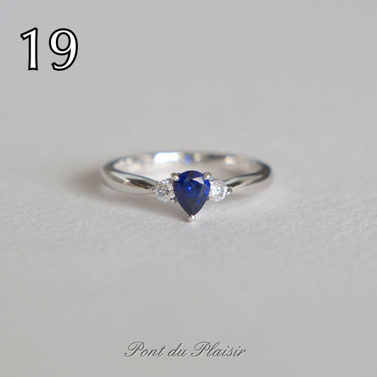 ⑲Pt950製ロイヤルブルーサファイア指輪