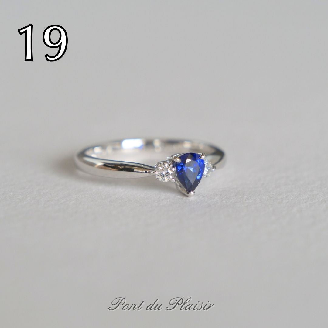 ⑲Pt950製ロイヤルブルーサファイア指輪#12