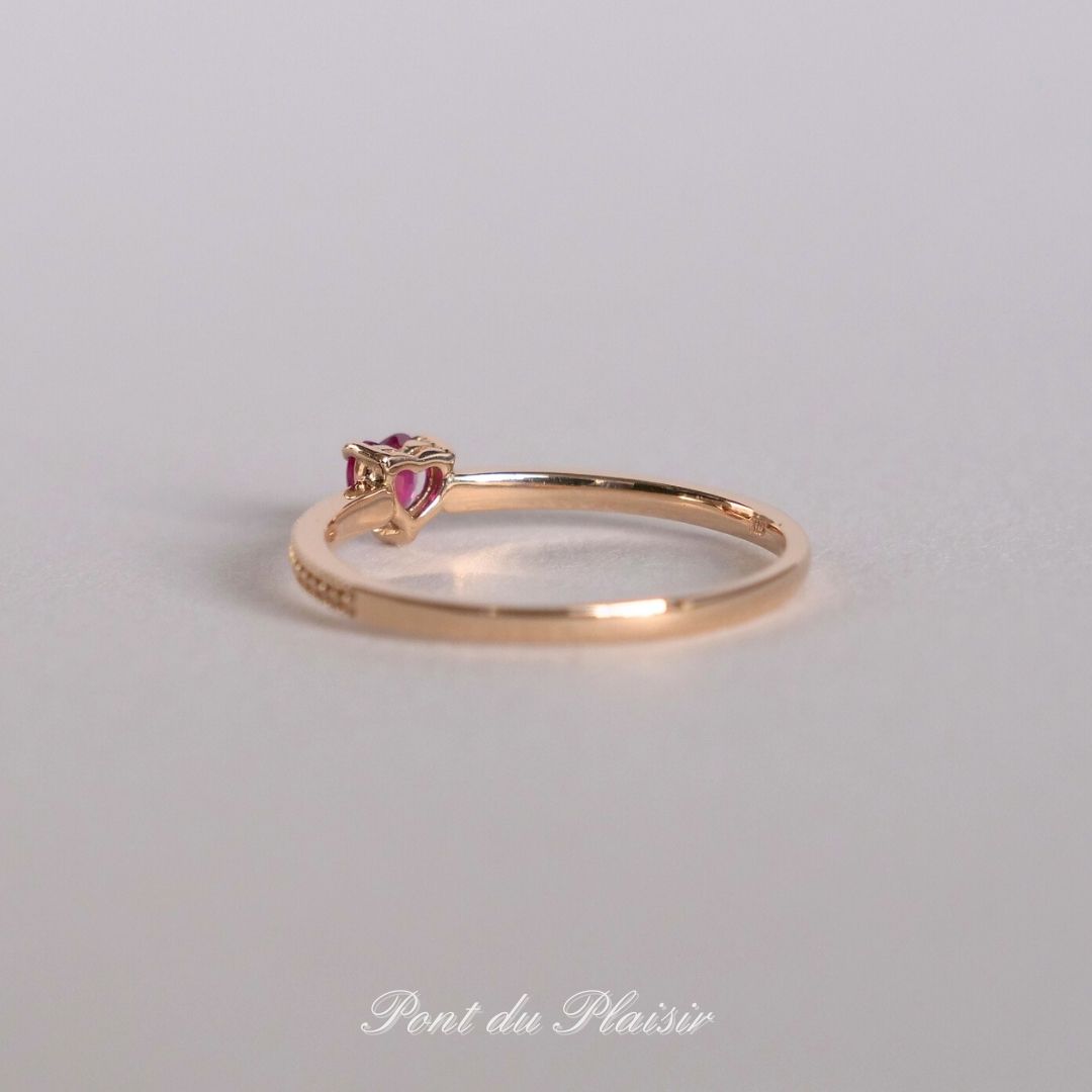 K18PG製ルビー指輪（非加熱/ピジョンブラッド）#12