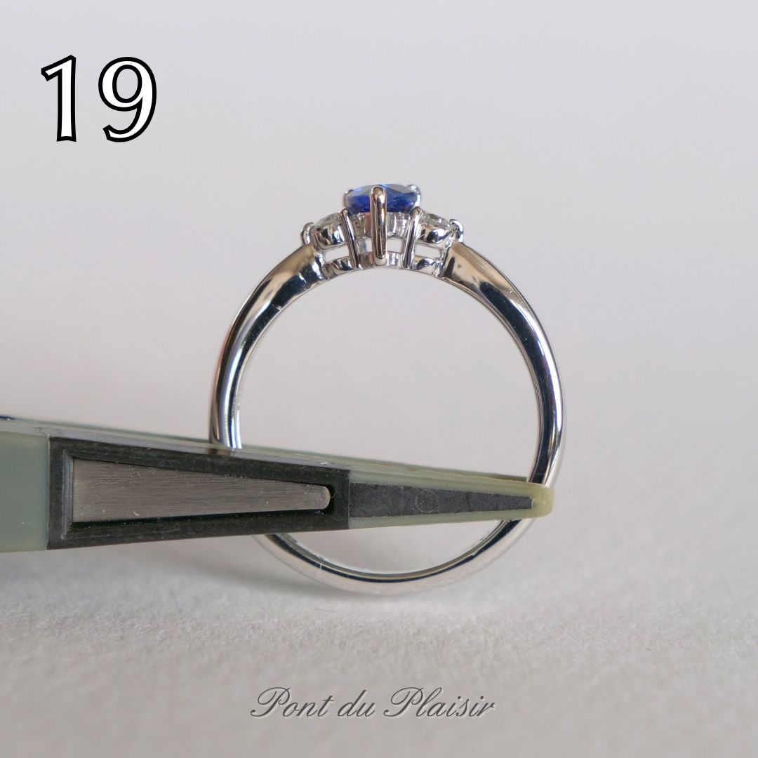 ⑲Pt950製ロイヤルブルーサファイア指輪#12