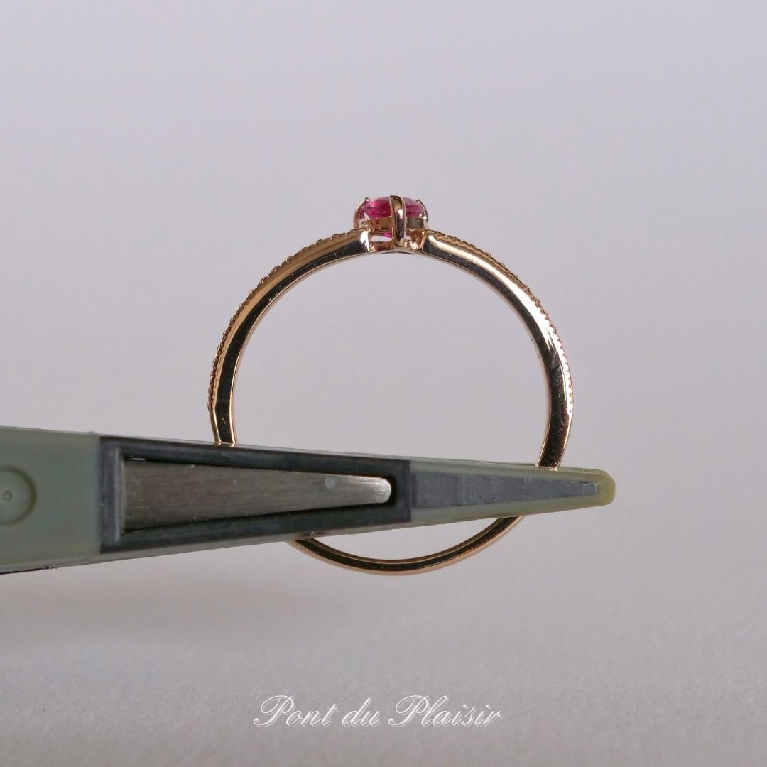 K18PG製ルビー指輪（非加熱/ピジョンブラッド）#12