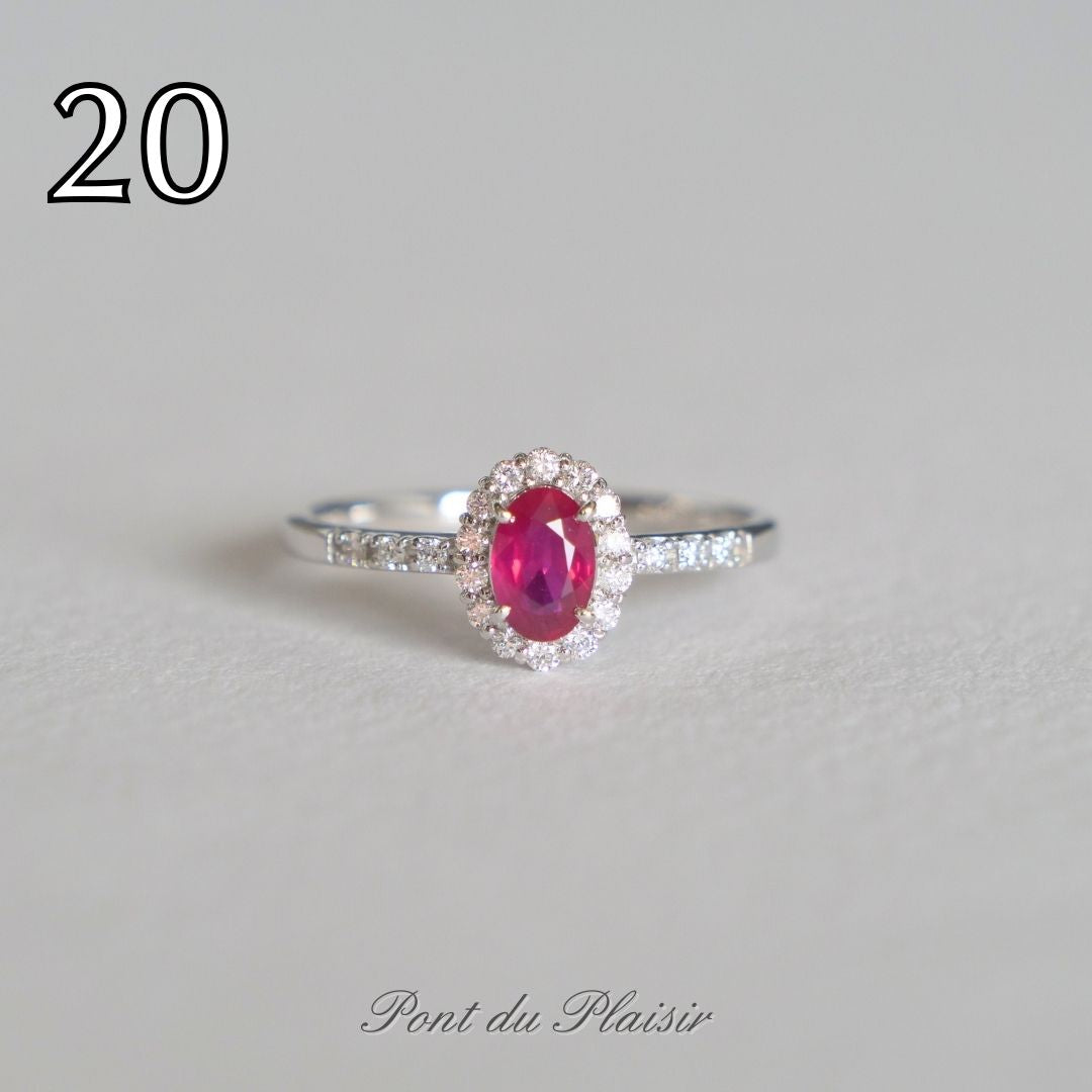 ⑳Pt950製非加熱ピジョンブラッドルビ－指輪#13