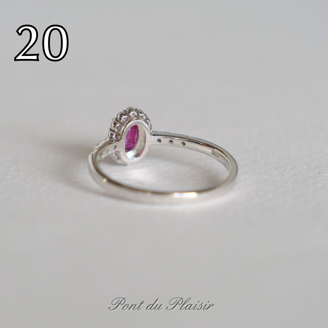 ⑳Pt950製非加熱ピジョンブラッドルビ－指輪#13