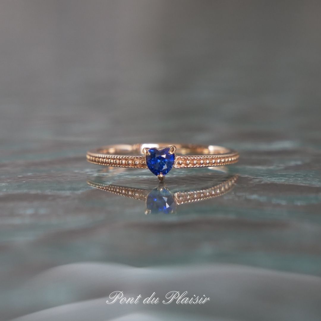 K18PG製サファイア指輪（ロイヤルブルー）#12