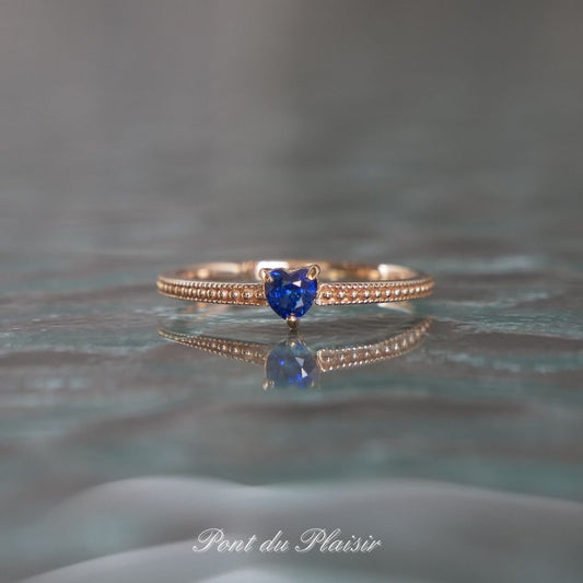 K18PG製サファイア指輪（ロイヤルブルー）#12